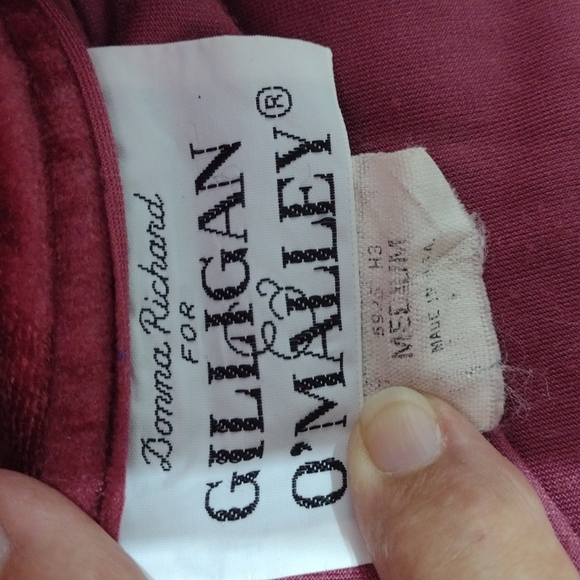 Vintage Gilligan & O Malley velour gown/robe, sz medium - Picture 6 of 12